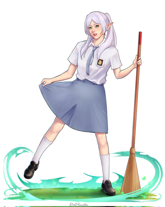 Personal Project: Frieren in Indonesian Highschool Outift